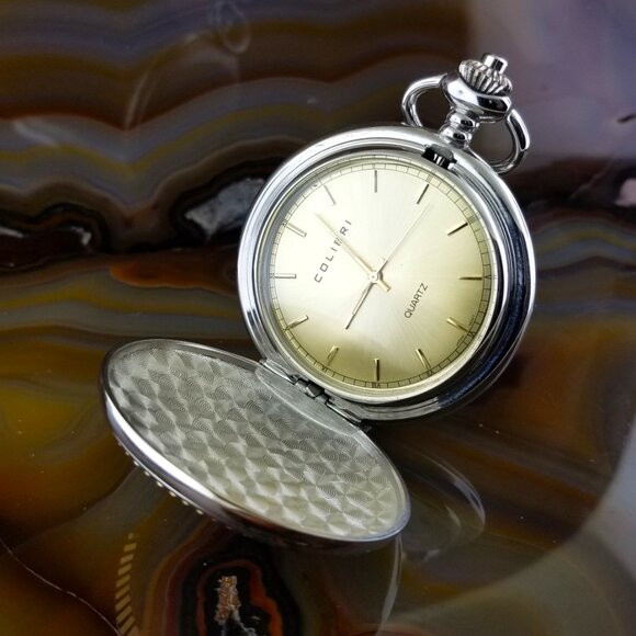 COLIBRI Silver & Gold Presidential Pocket Watch - Picture 3 of 5